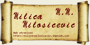 Milica Milošičević vizit kartica